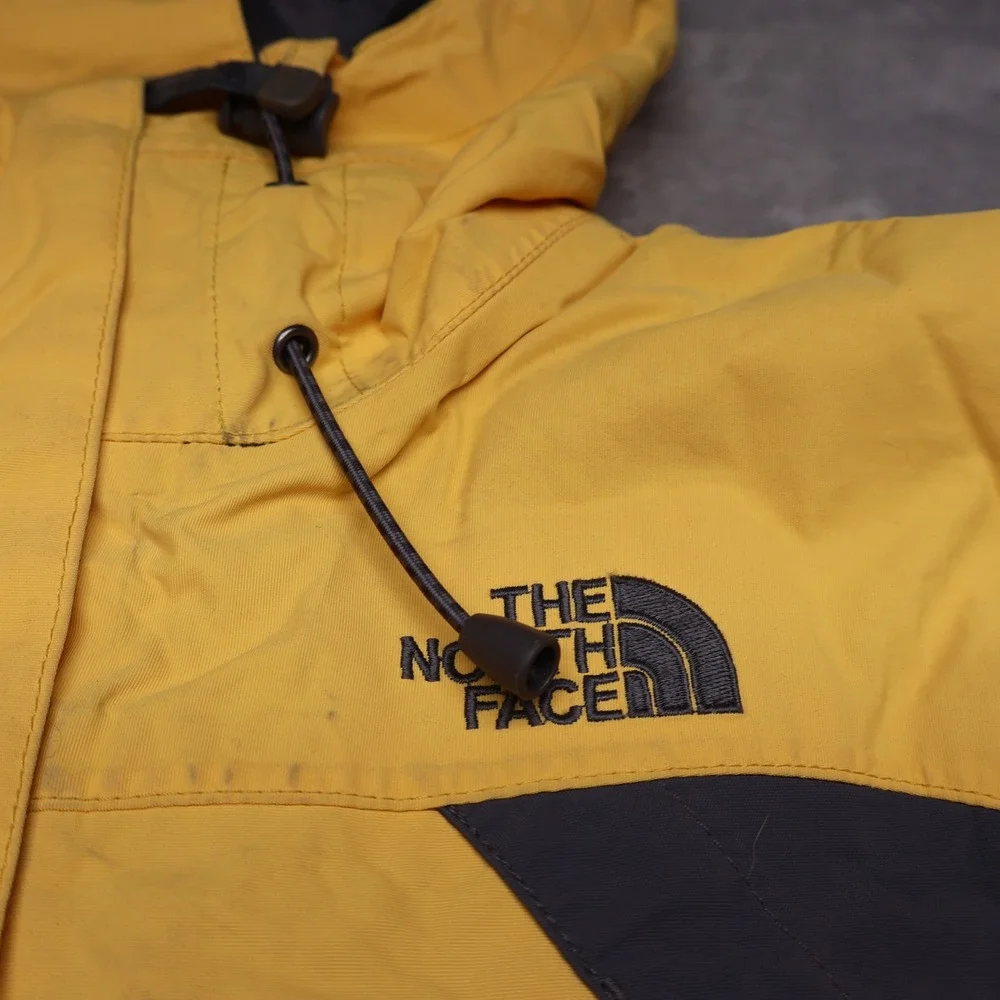 North Face Jacket Womens Medium‎ Yellow Waterproof Wind Rain Snow 3in1 Shell VTG